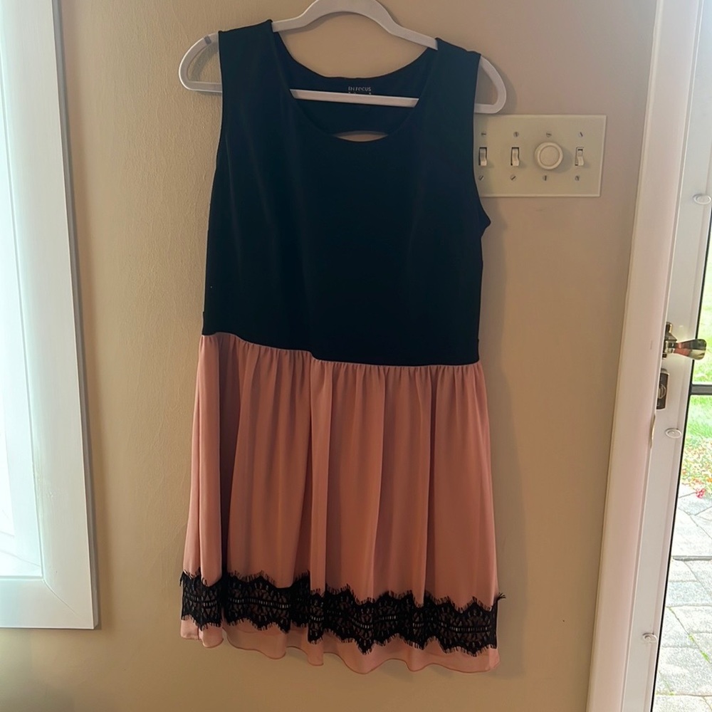 Black sleeveless cocktail dress